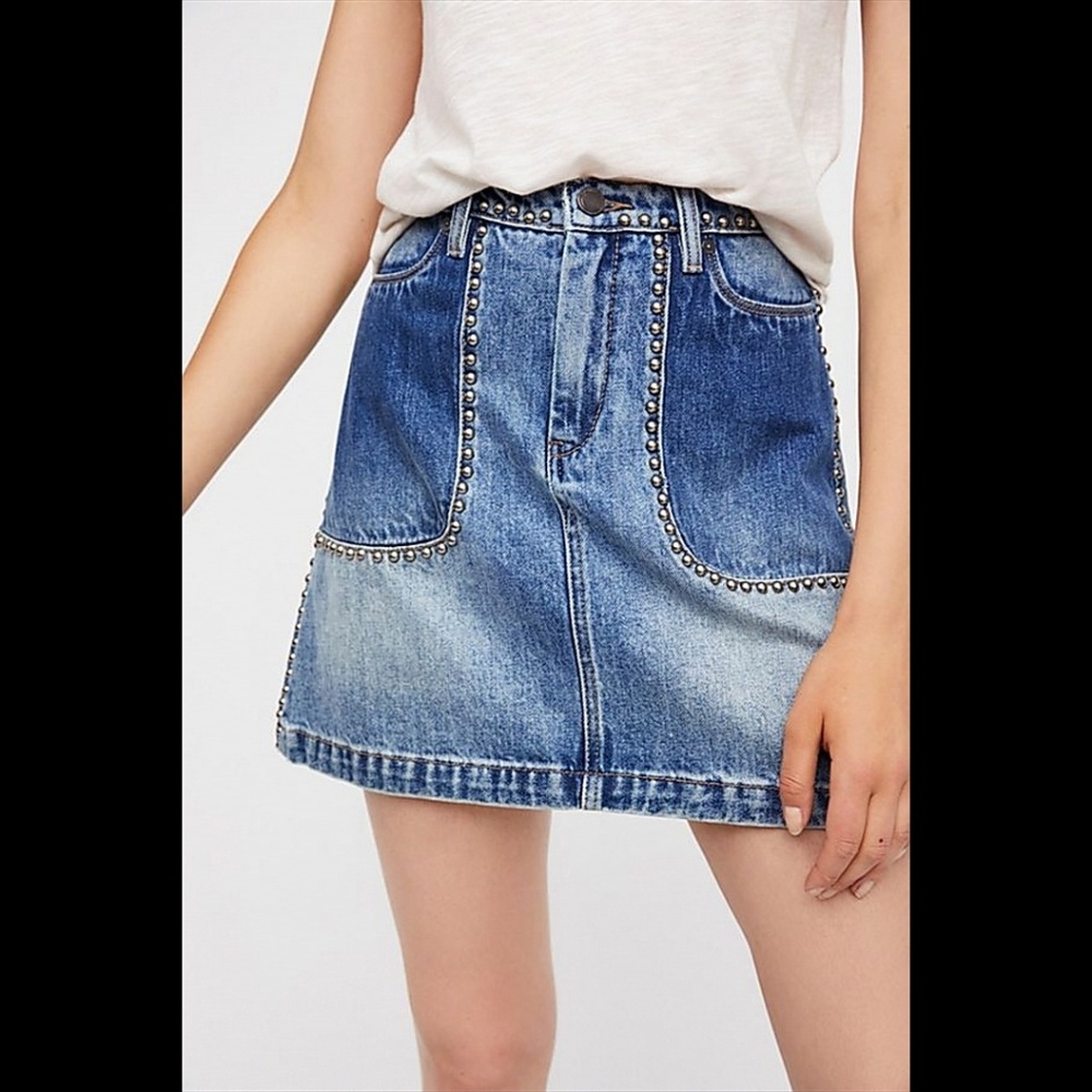 Free People Blank NYC Blackbuster Mini Skirt
